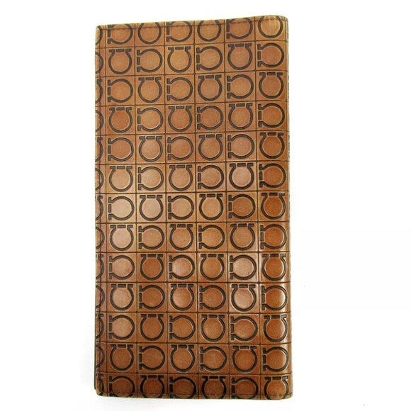 Salvatore Ferragamo Long Bill Compartment Gancini Leather Used Authentic - Picture 11 of 16